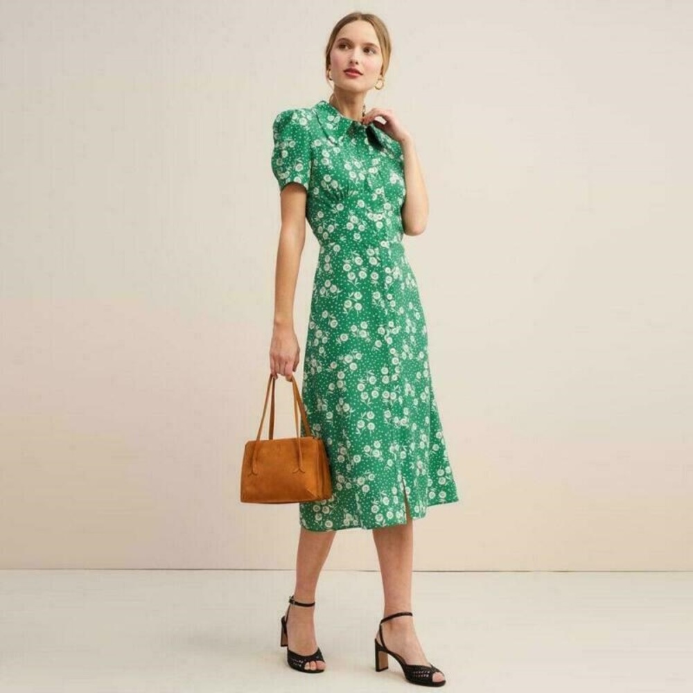 Rouje Paloma Dress Green size 36, NWOT